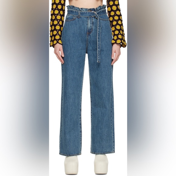 SIMON MILLER Blue Ringling Jeans In Dark Indigo Wash NEW